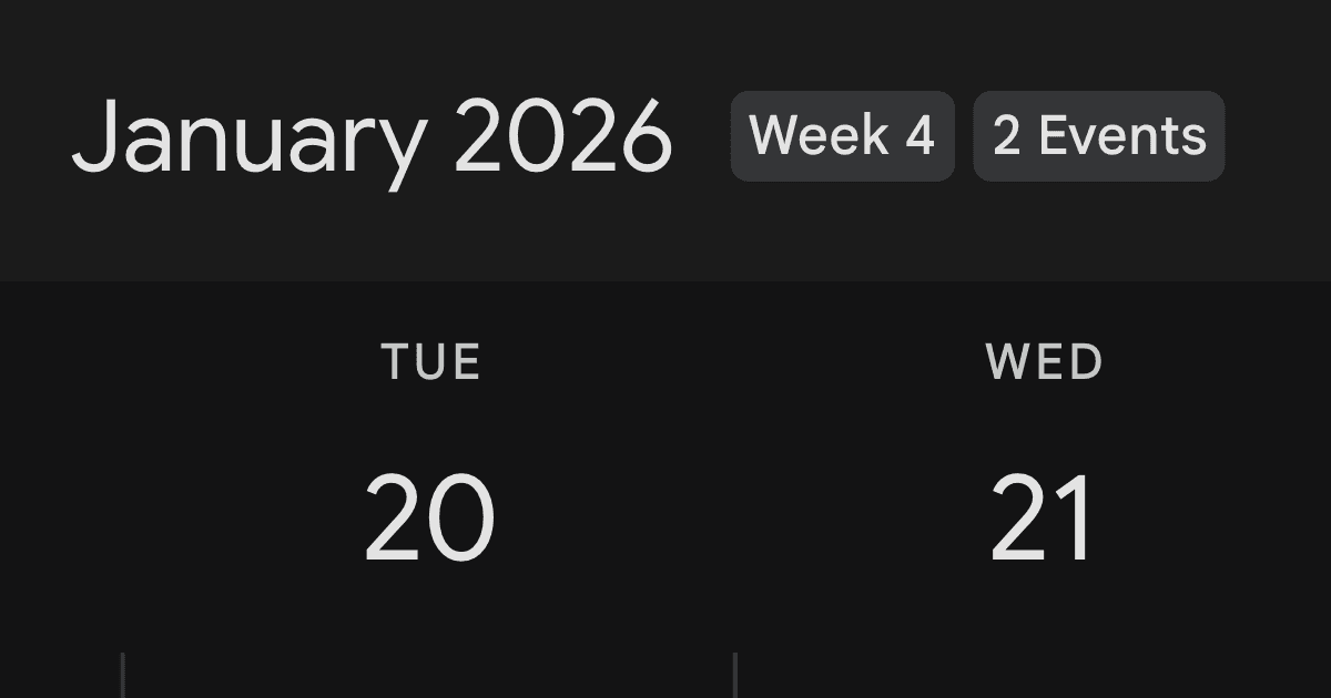 Calendar Events Counter